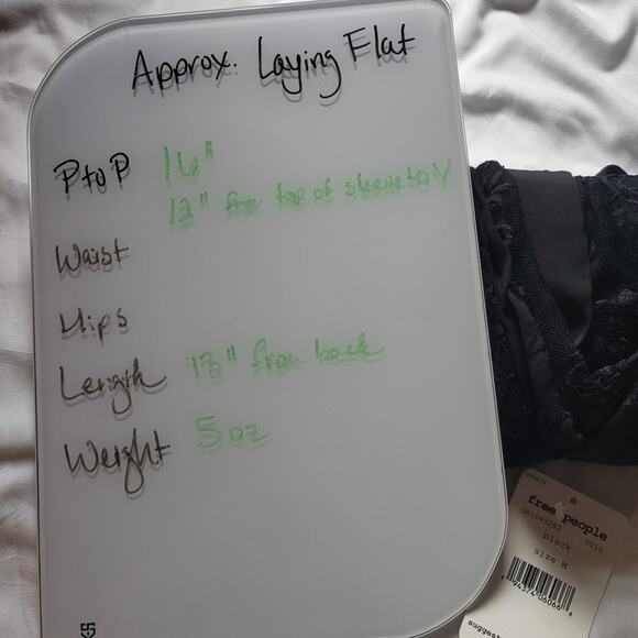 Free People black Chante lace romantic deep V camisole tank with bow size M - Picture 10 of 11